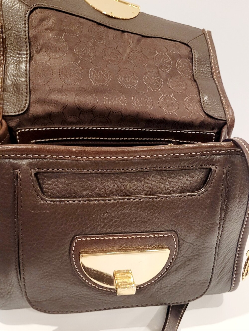 Michael Kors Leopard-Print Calf Hair Satchel - Picture 7 of 9